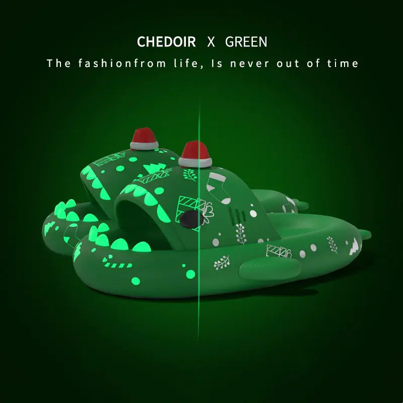 Luminous Shark Slippers for Couples - Non-slip Home Shoes