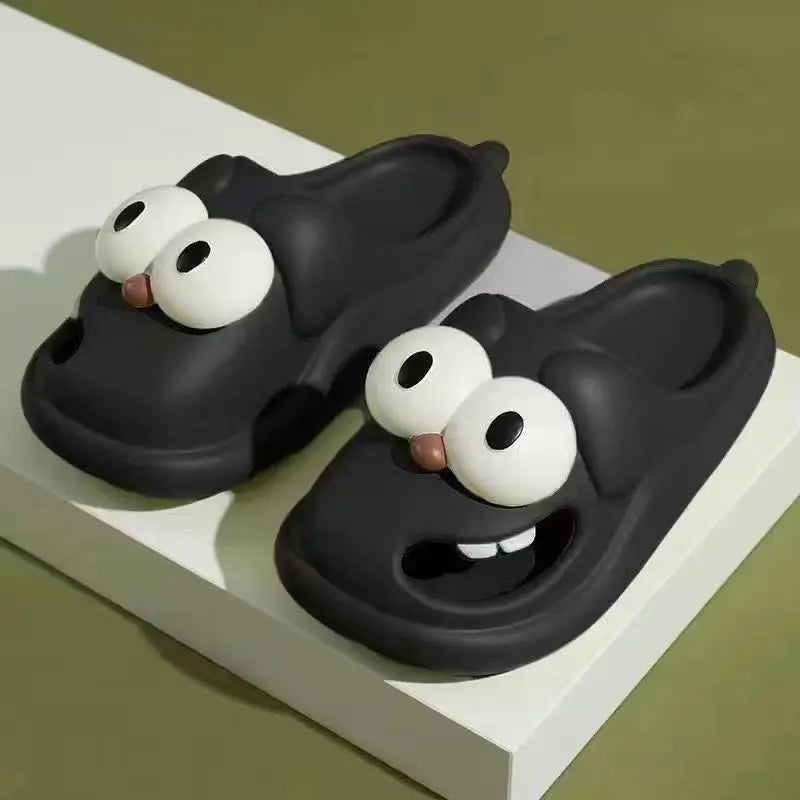 Evshine Large Eye Women Slippers Waterproof Lightweight Shower Sandals Fashion House Slippers Lovely Cozy Unisex Cartoon Slipper