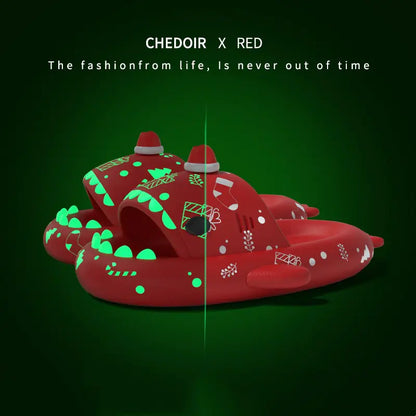 Luminous Shark Slippers for Couples - Non-slip Home Shoes
