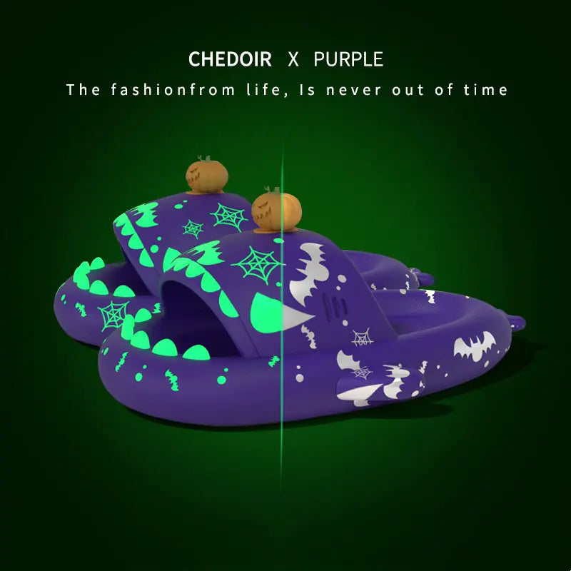 Luminous Shark Slippers for Couples - Non-slip Home Shoes