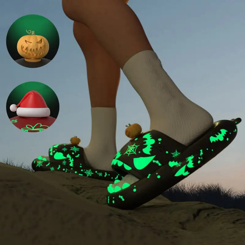 Luminous Shark Slippers for Couples - Non-slip Home Shoes