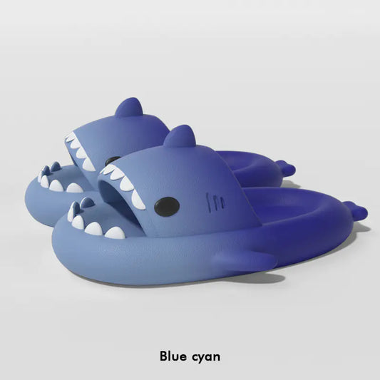 Men's Non-Slip Gradient Shark Slippers for Home