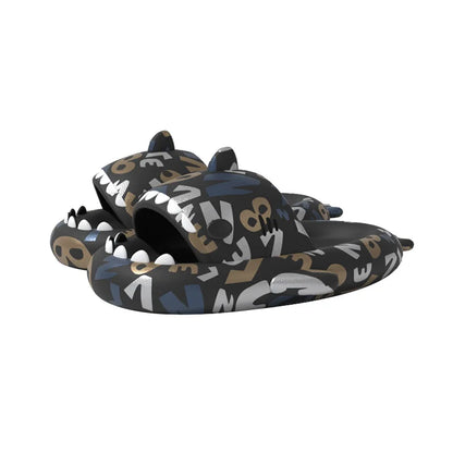 Eyriphy Summer Unisex Shark Slippers Platform Cozy Shark Sandals Fashion Couple Beach Shoes Lovely Casual Women Shark Flip Flops