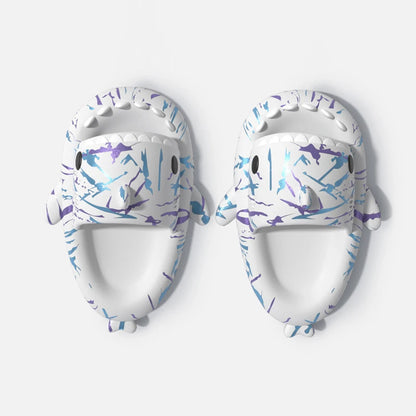 Eyriphy Summer Unisex Shark Slippers Platform Cozy Shark Sandals Fashion Couple Beach Shoes Lovely Casual Women Shark Flip Flops