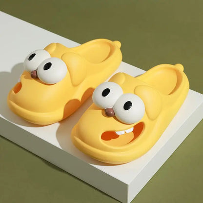 Evshine Large Eye Women Slippers Waterproof Lightweight Shower Sandals Fashion House Slippers Lovely Cozy Unisex Cartoon Slipper
