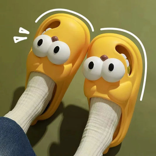 Evshine Large Eye Women Slippers Waterproof Lightweight Shower Sandals Fashion House Slippers Lovely Cozy Unisex Cartoon Slipper
