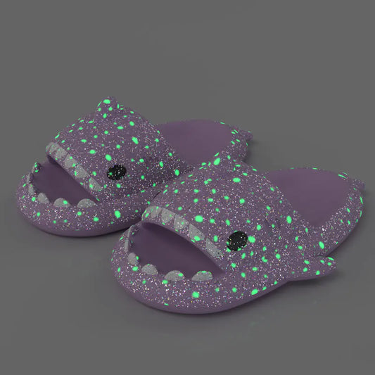 Luminous Shark Slippers for Summer Nights