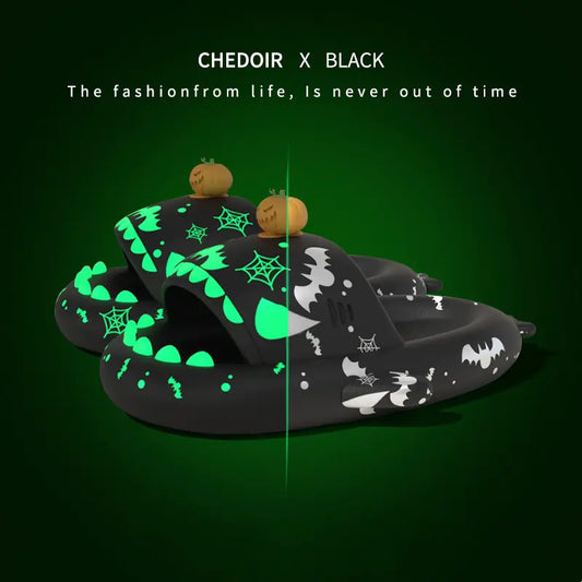 Luminous Shark Slippers for Couples - Non-slip Home Shoes